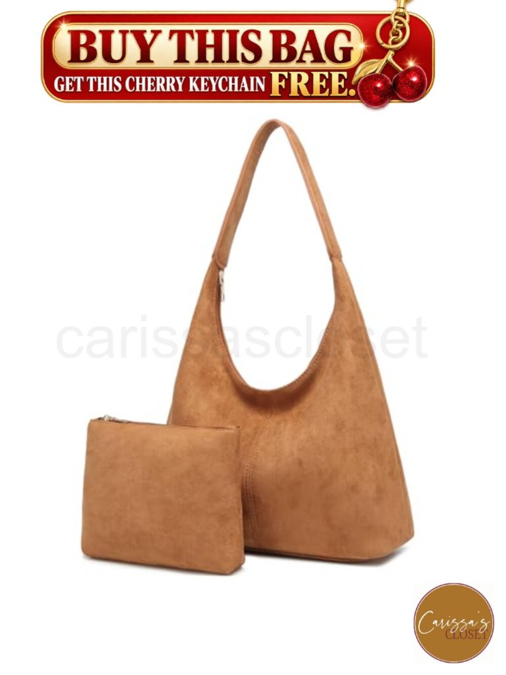 ✨BAIKELI Faux Suede Slouchy Hobo Bag for Women Casual Shoulder Bag Soft